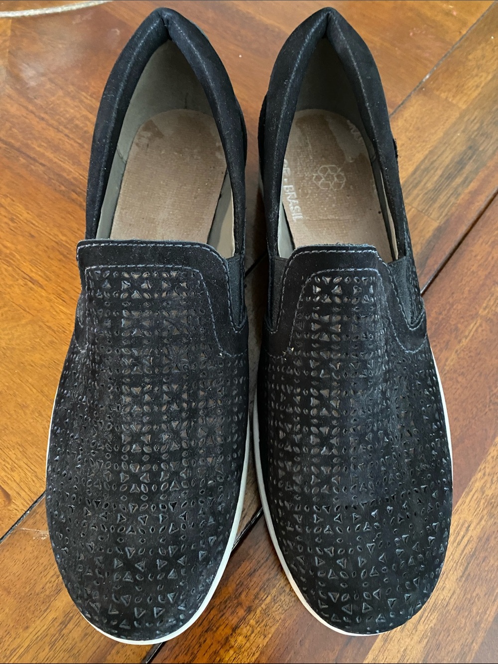 Comfort Black Slip-On Casual Sneakers Walking Shoes